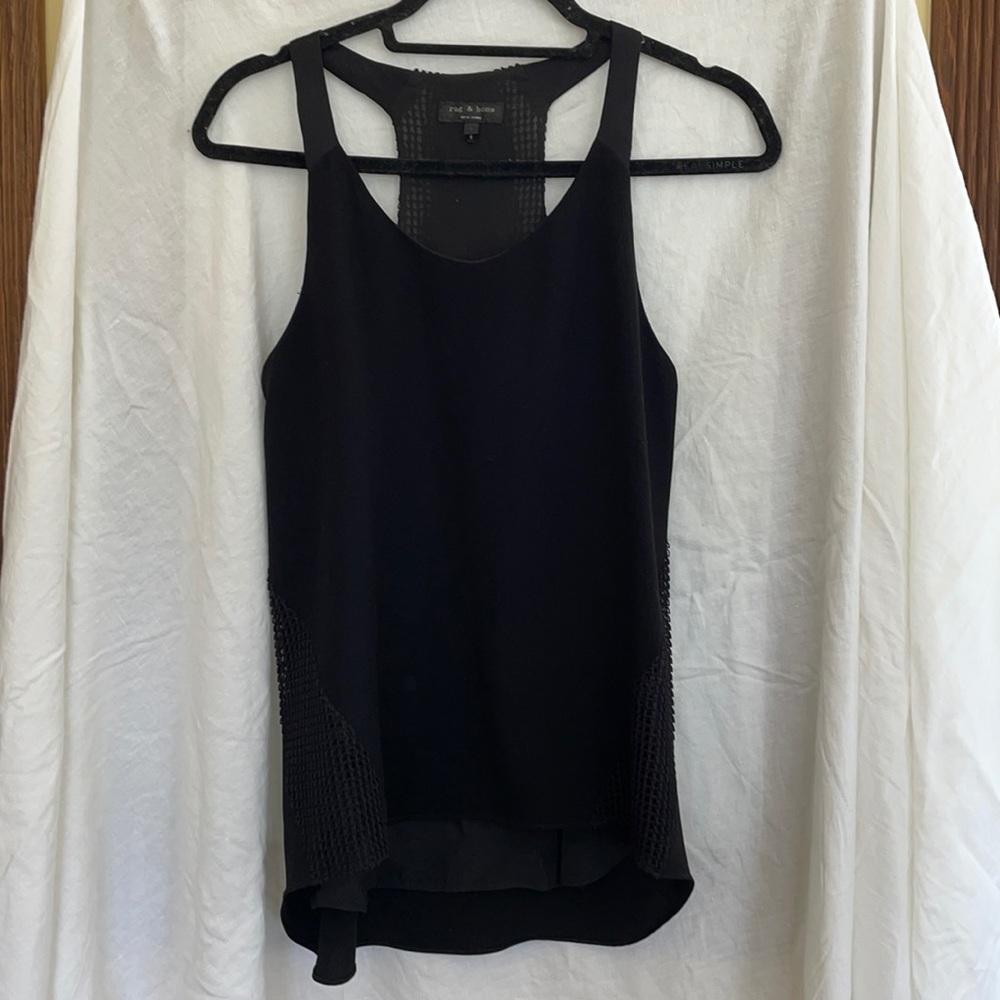 Black racer back rag and bone blouse